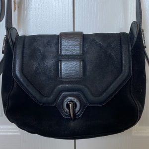 Unique Rachel Zoe Black Suede and Leather Bag